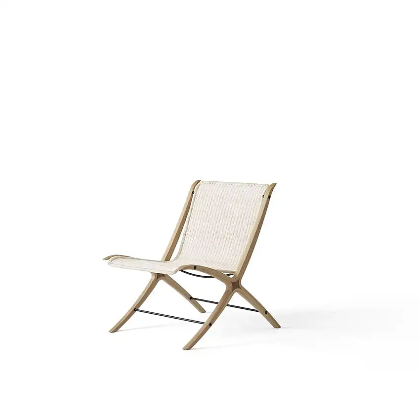 &Tradition X HM10 Lounge Chair SH: 46 cm – Natürliches Rattan/Eg