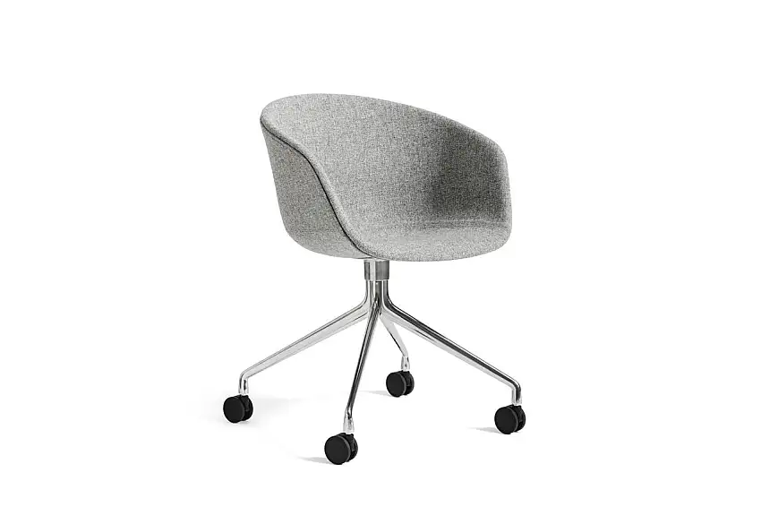 HAY AAC 25 About A Chair SH: 46 cm – Poliertes Aluminium/Hallingdal 130