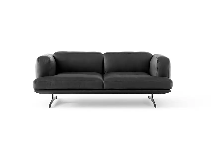 &Tradition Inland AV22 Sofa SH: 40 cm – Edles schwarzes Leder