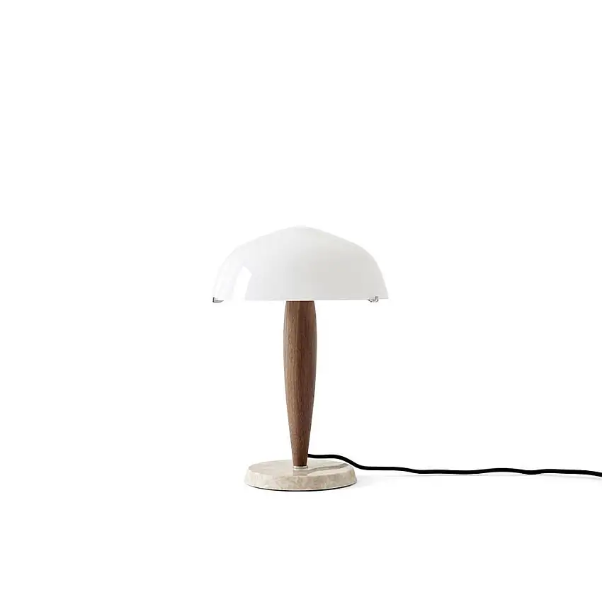 &Tradition Herman SHY3 Tischlampe H: 36 cm – Walnuss/Creme Marmor