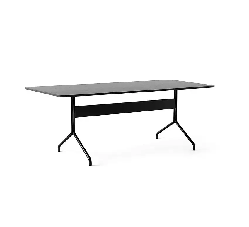 &Tradition Pavilion Esstisch AV19 D: 200 cm – Schwarze Eiche/Schwarz