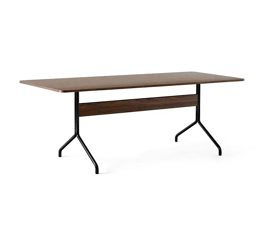 &Tradition Pavilion Esstisch AV19 D: 200 cm – Walnuss/Schwarz