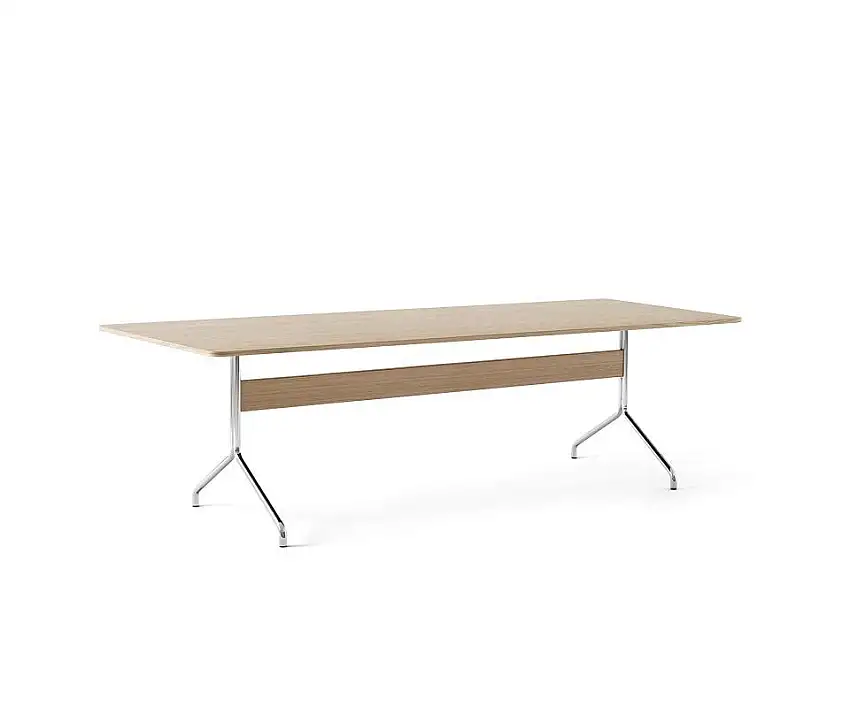 &Tradition Pavilion Esstisch AV24 250x110 cm - Klare Eiche/Chrom