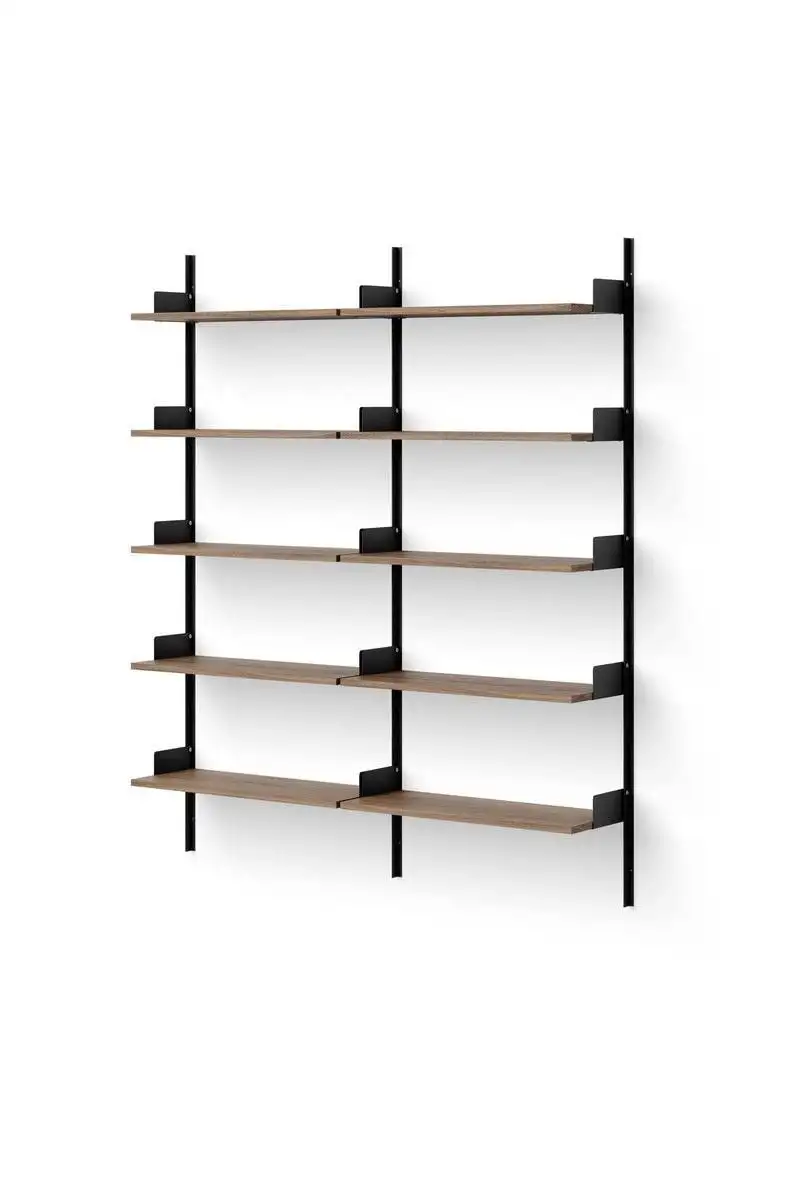 New Works Bibliotheksregal 1900 190 x 163,5 cm – Walnuss/Schwarz
