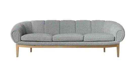 GUBI Croissant Sofa SH: 46 cm - Eiche / Dedar Karakorum 004