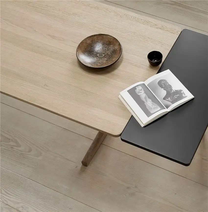 Fredericia Furniture 0290 Zusätzliche Platte für C18 Mogensen Shaker Esstisch 40x90 cm - Schwarz lackiertes MDF