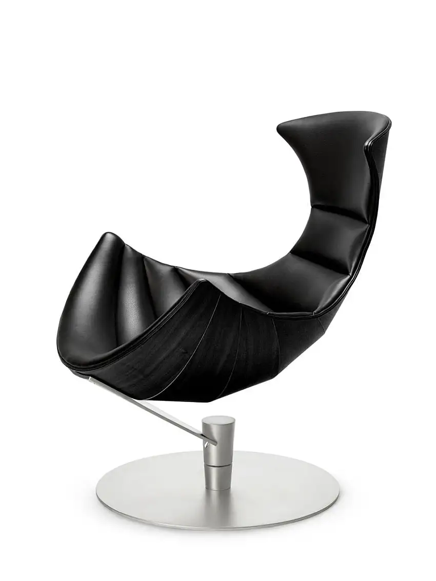 Bruunmunch The Lobster Chair SH: 39 cm – Schwarze Eiche / Chrom