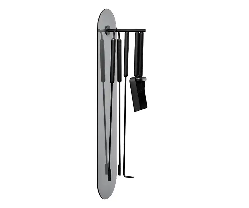 Blomus Ashi Kaminset 5-tlg. Wandmontage – Schwarz