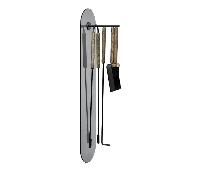 Blomus Ashi Kaminset 5-tlg. Wandmontage – Braun