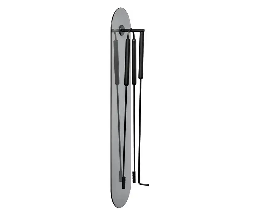 Blomus Ashi Kamin-Set 3-tlg. Wandmontage – Schwarz
