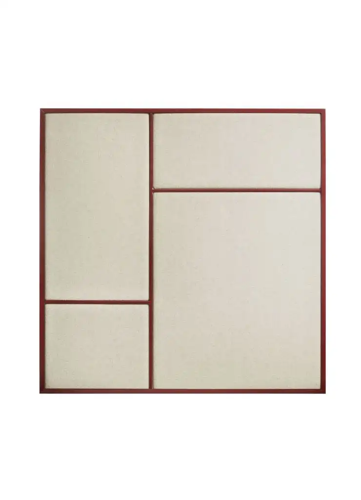 Please Wait To Be Seated Nouveau Pin H: 62,3 cm – Leinwand/Baskisches Rot