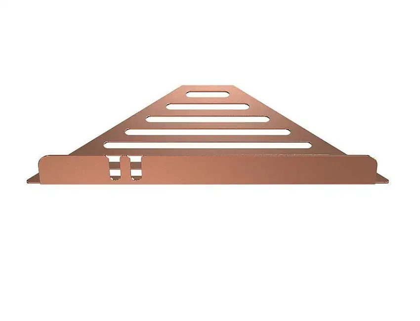 FROST NOVA2 Seifenregal 9 Ecken 14,5 x 27,7 cm – Gebürstetes Kupfer