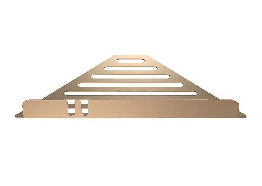 FROST NOVA2 Seifenregal 9 Ecken 14,5 x 27,7 cm – Gebürstetes Gold