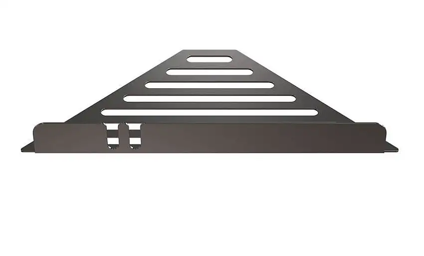 FROST NOVA2 Seifenregal 9 Ecken 14,5 x 27,7 cm – Gebürstetes Schwarz