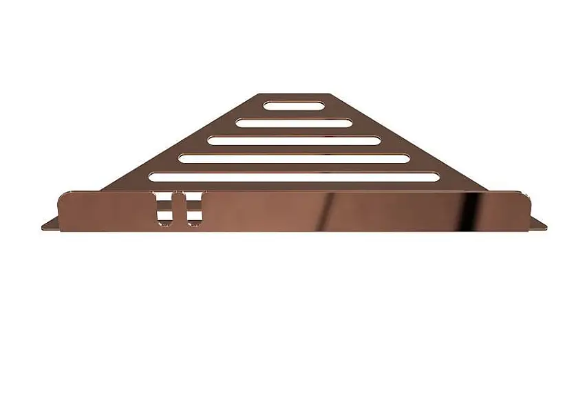 FROST NOVA2 Seifenregal 9 Ecken 14,5 x 27,7 cm – Poliertes Kupfer