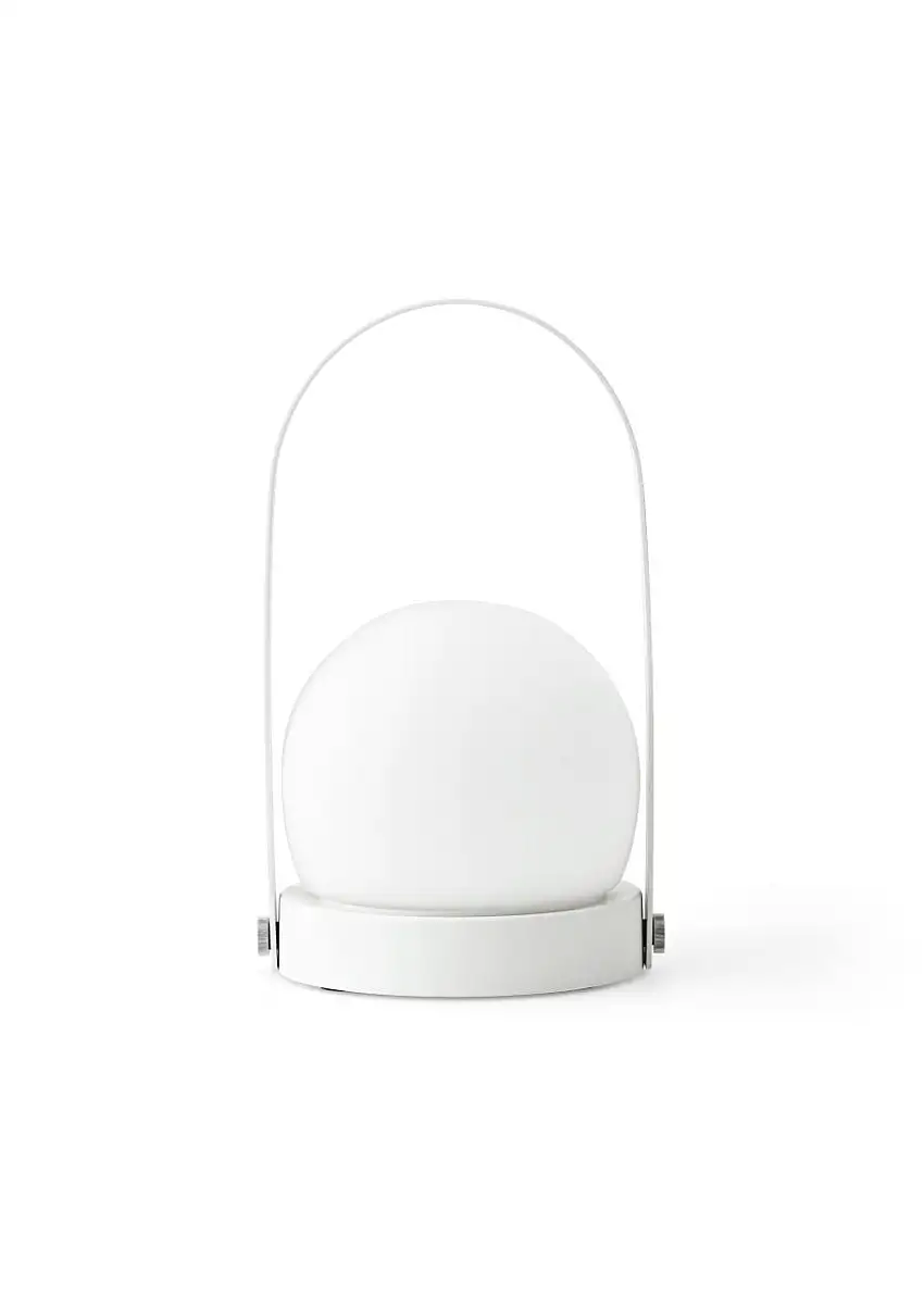 Audo Copenhagen Carrie LED Lampe Tragbar Ø: 13,5 cm - Weiß AUSSTELLUNGSMODELL