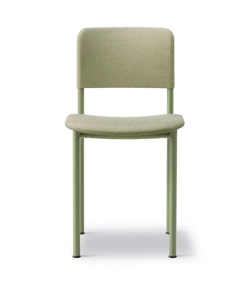Fredericia Furniture 3414 Plan Fuldpolstret Stühl SH: 45 cm – Steelcut Trio 924/Modernist Grün lackiert