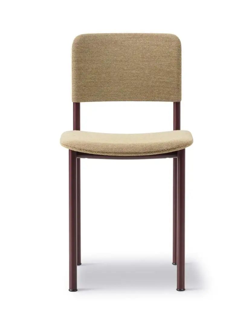 Fredericia Furniture 3414 Plan Vollpolsterstuhl SH: 45 cm – Steelcut Trio 554/Bordeaux
