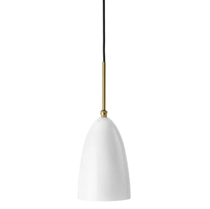 GUBI Grasshopper Pendelleuchte H: 37 cm - Weiß glänzend