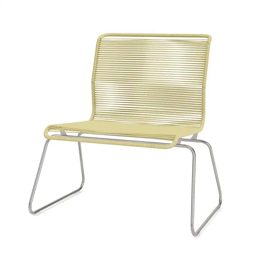 Montana Panton One Lounge Stühl SH: 40 cm – Edelstahl/Vincent