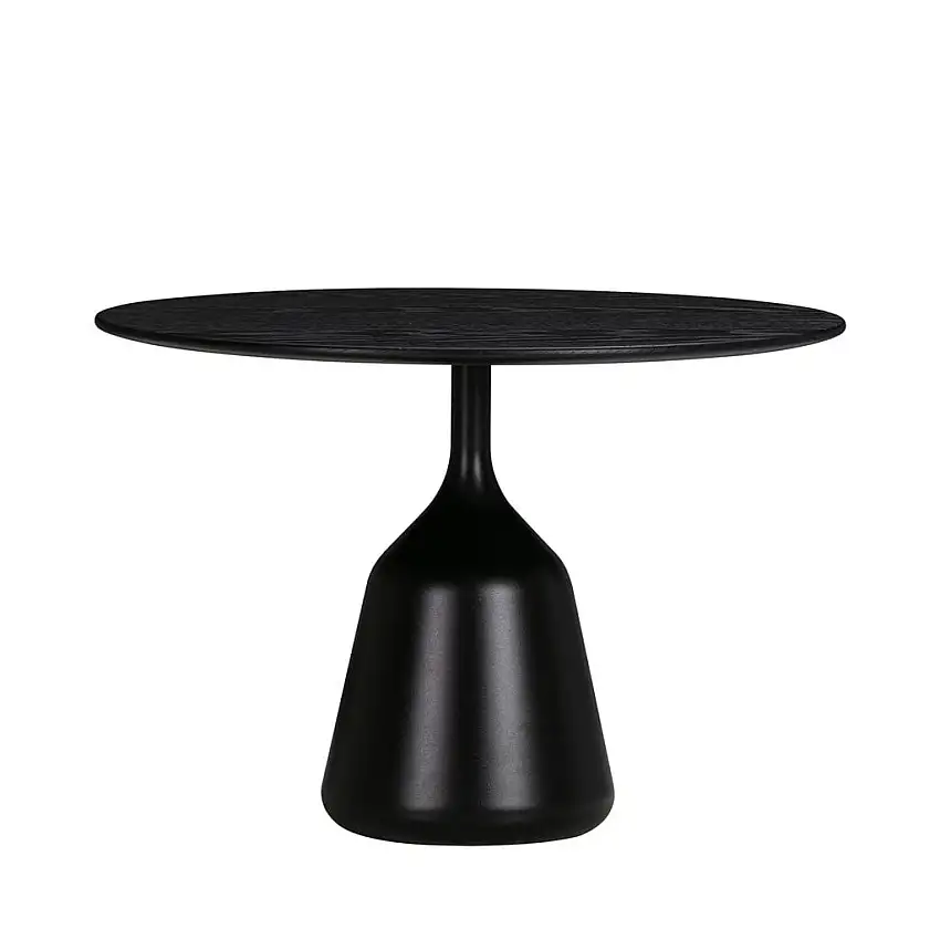 Wendelbo Coin Beistelltisch niedrig Ø: 58 cm – Schwarz gebeizte Eiche