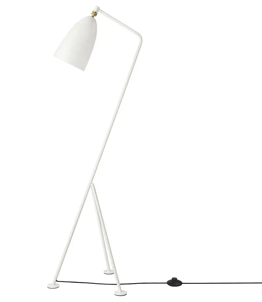 GUBI Grasshopper Stehleuchte H: 125 cm - Alabasterweiß glänzend