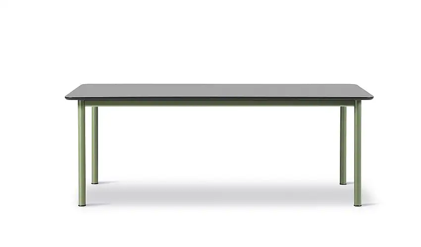 Fredericia Furniture 6631 Plan Tisch 200 x 100 cm – Schwarz/Modernistisches Grün