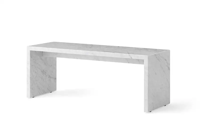 Audo Copenhagen Sockelbrücke B: 100 cm – Weißer Marmor Carrara