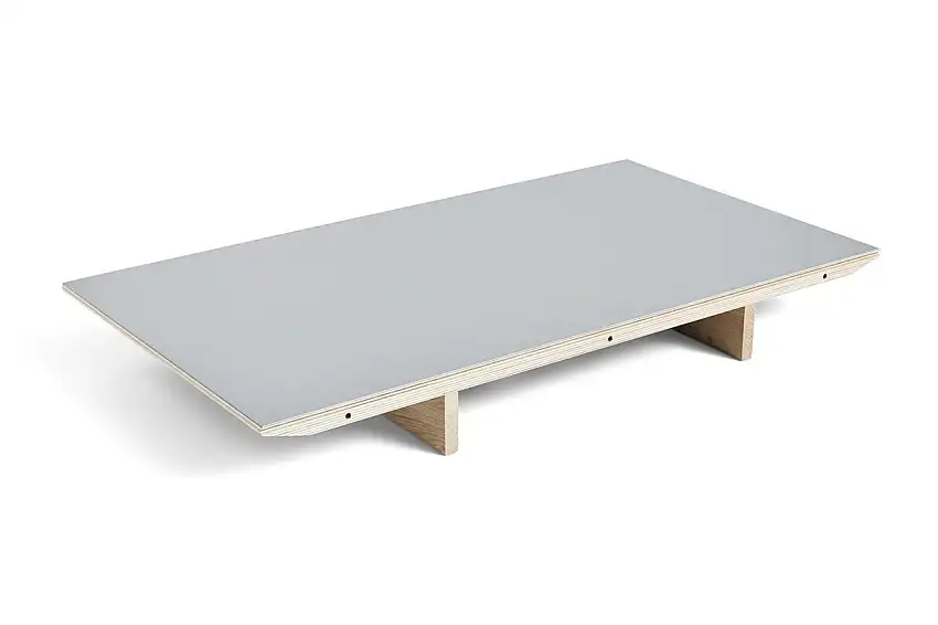 HAY CPH30 ausziehbares Blatt 50 x 80 cm – lackierte Eiche/graues Linoleum