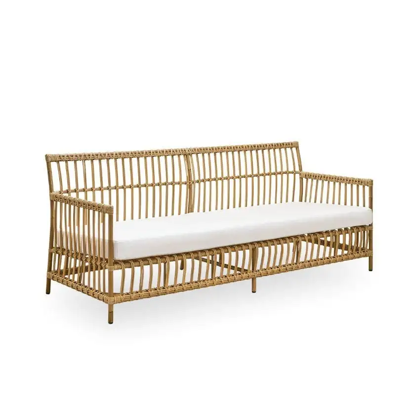 Sika-Design Caroline Exterieur 3 Pers. Sofa inkl. Sædehynder L: 197 cm - Antik/B450 Tempotest Weiß