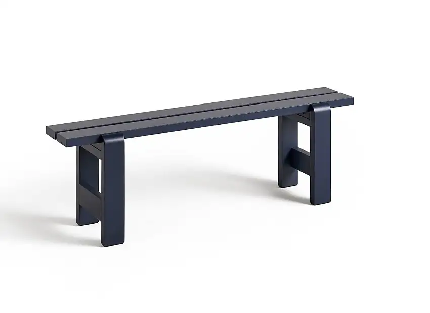 HAY Weekday Bench B: 111 cm – Stahlblau