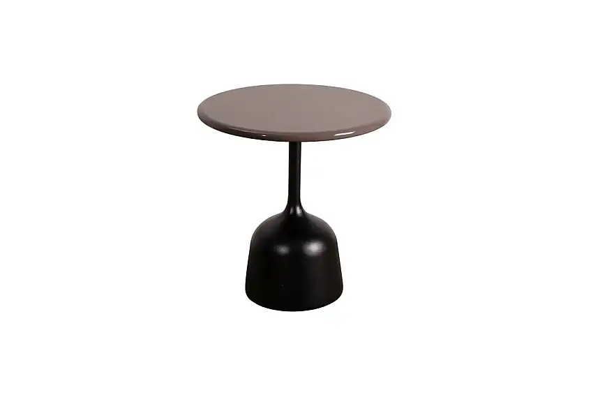 Cane-line Outdoor Glaze Couchtisch Klein Ø: 45 cm - Lavagrau/Taupe