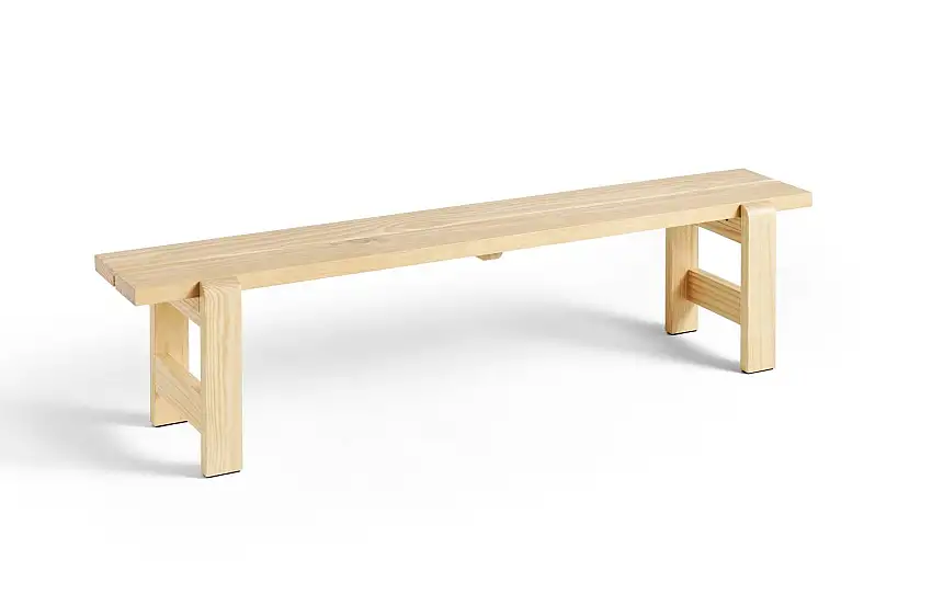 HAY Weekday Bench B: 190 cm – Lackiertes Kiefernholz