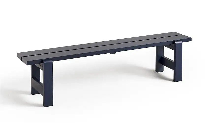 HAY Weekday Bench B: 190 cm – Stahlblau