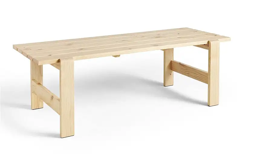 HAY Weekday Tisch Esstisch L: 230 cm – Lackiertes Kiefernholz