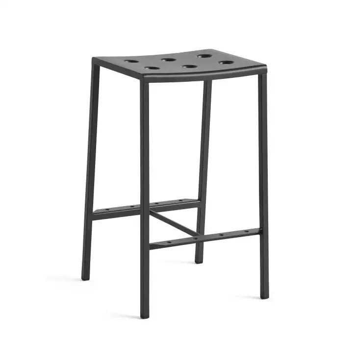 HAY Balkon-Barhocker niedrig H: 65 cm – Anthrazit