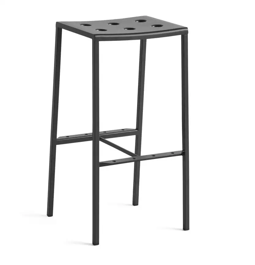 HAY Balkon-Barhocker hoch H: 75 cm – Anthrazit