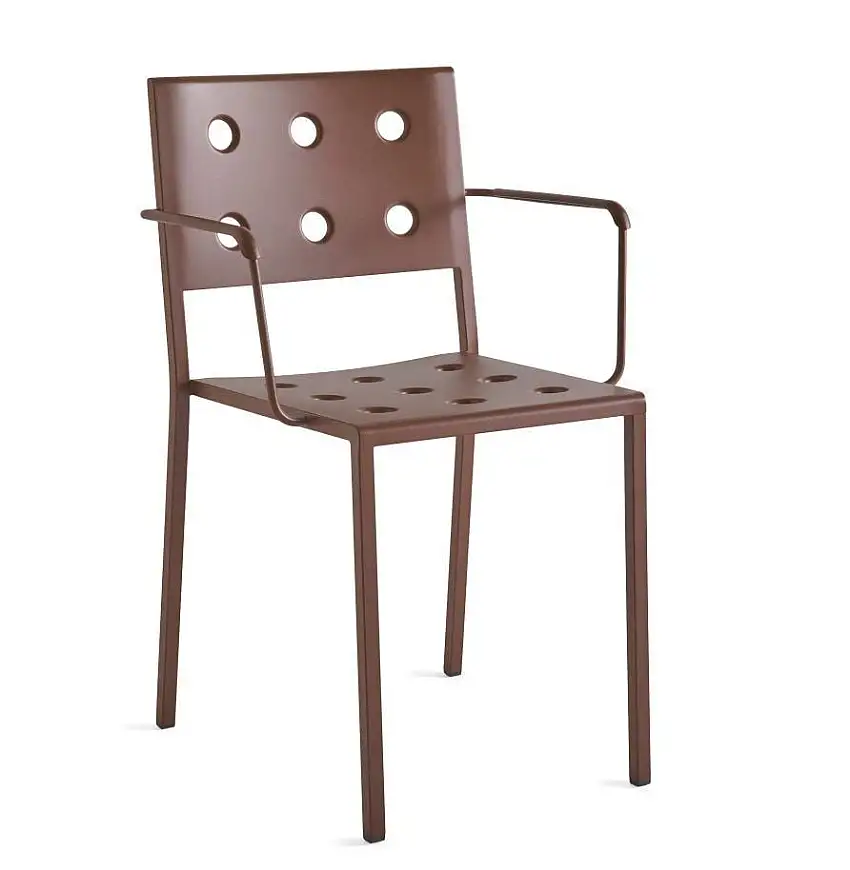 HAY Balkon-Esssessel SH: 46 cm – Eisenrot