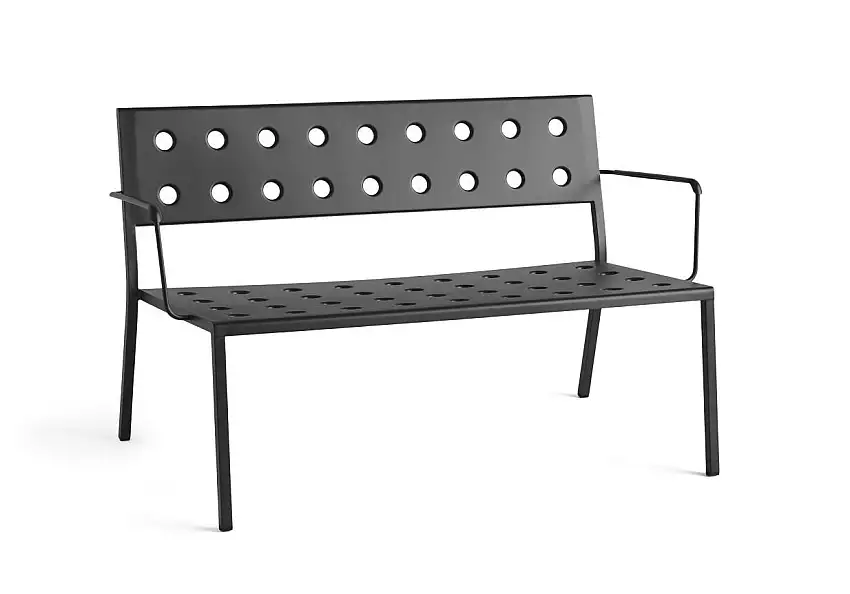 HAY Balcony Lounge Bench W. Arm L: 121,5 cm – Anthrazit