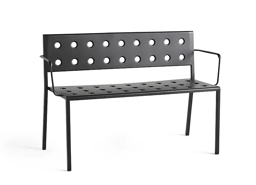 HAY Balkon-Essbank mit Arm L: 121 cm – Anthrazit