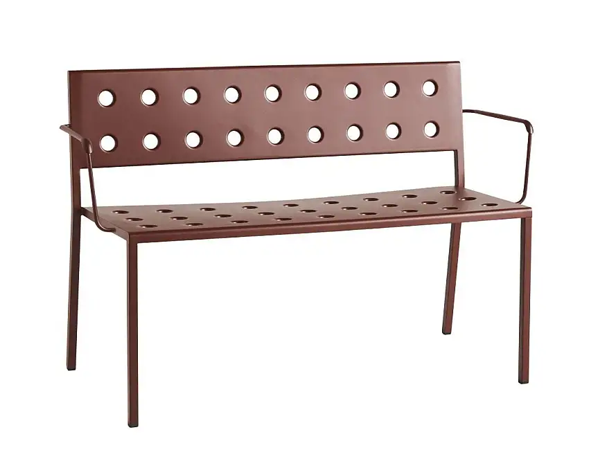 HAY Balkon-Essbank mit Arm L: 121 cm – Eisenrot