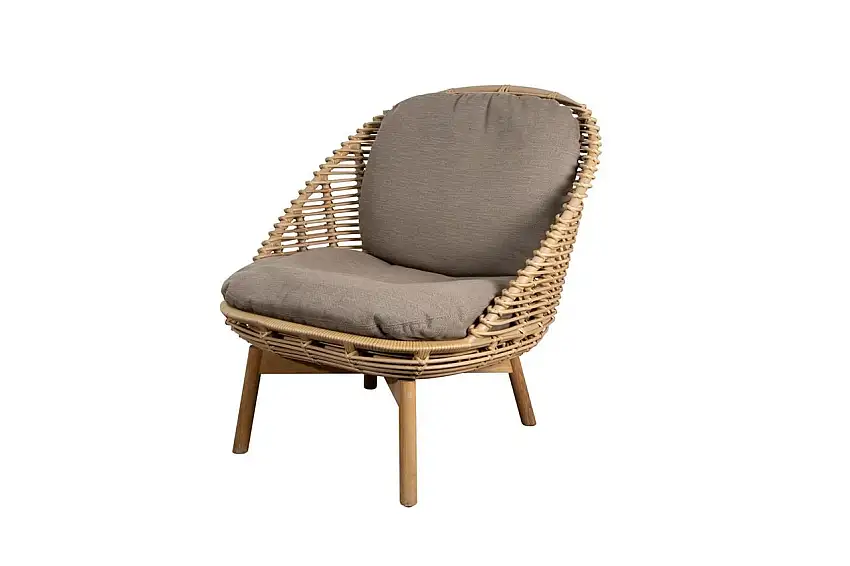 Cane-line Outdoor Hive Loungesessel inkl. Hynder – Natürliches Teakholz/Taupe