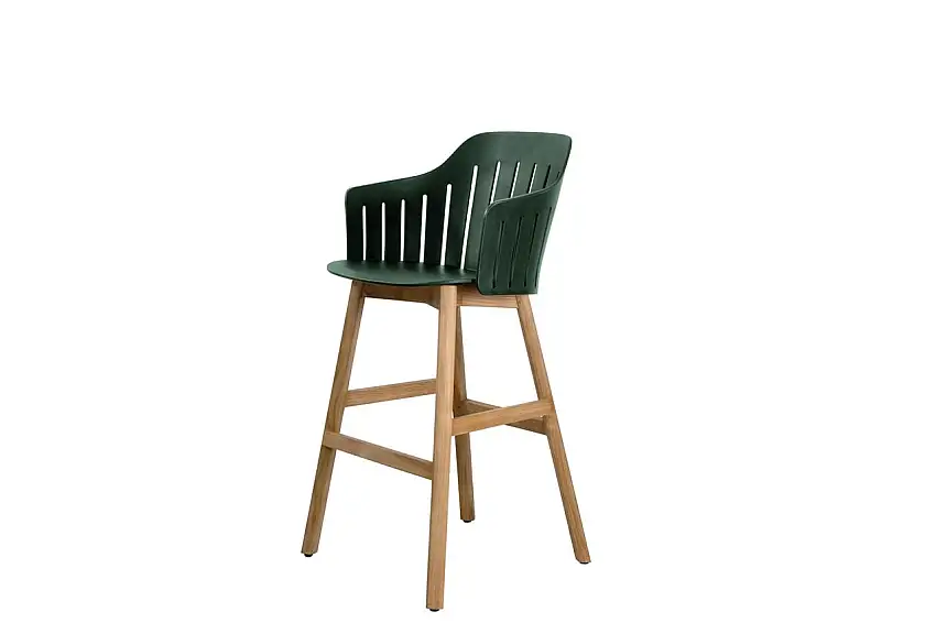 Cane-line Outdoor Choice Barhocker H: 117 – Teak/Dunkelgrün
