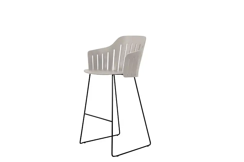 Cane-line Outdoor Choice Barhocker H: 117 – Schwarzer Schlittenstahl/Taupe