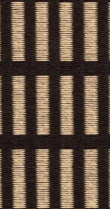 Woodnotes New York Teppich mit genähten Kanten 170 x 240 cm – Schwarz/Natur