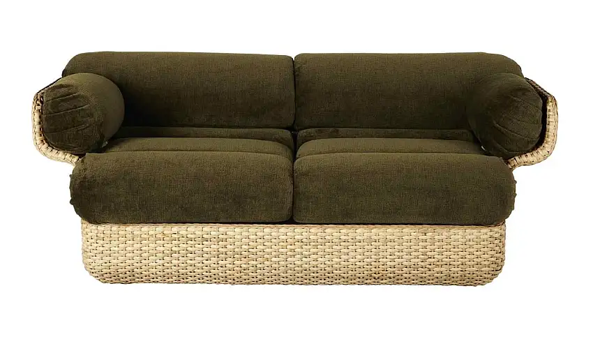 GUBI Korb 2-Sitzer SH: 43 cm - Rattan/Mumble 40