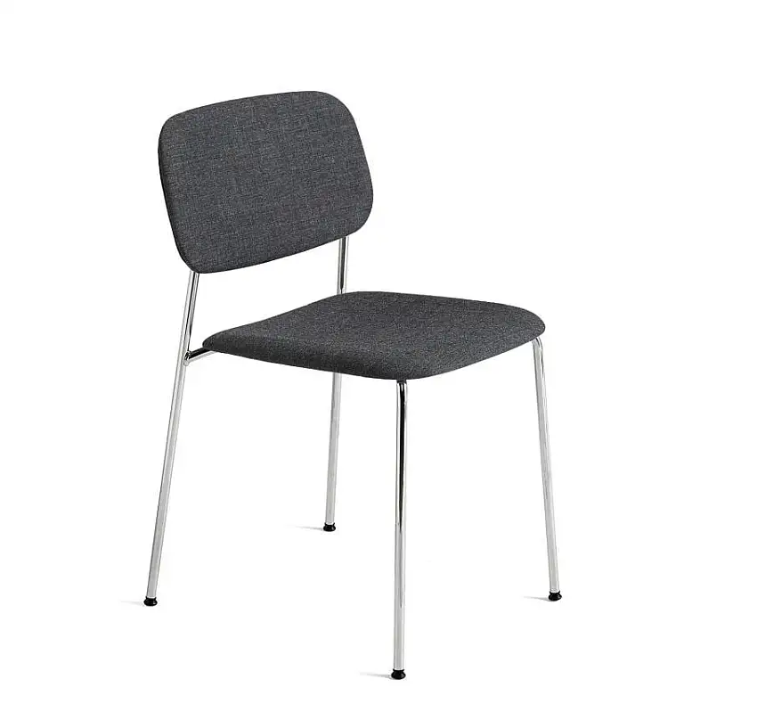 HAY Soft Edge 41 Stuhl m. Vollpolsterung SH: 47,5 cm – Verchromter Stahl/Remix 173