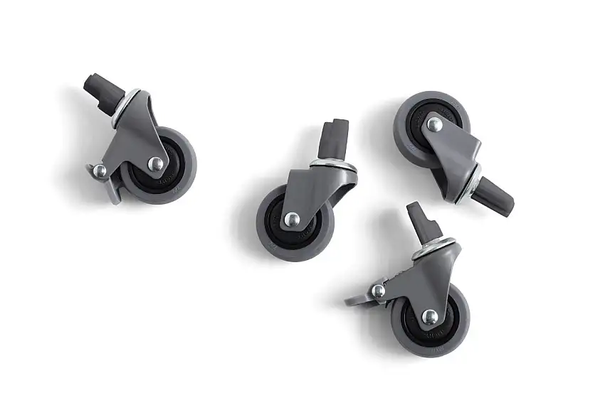 HAY Farbkistenräder, 4er-Set, mittelgroß – Grau