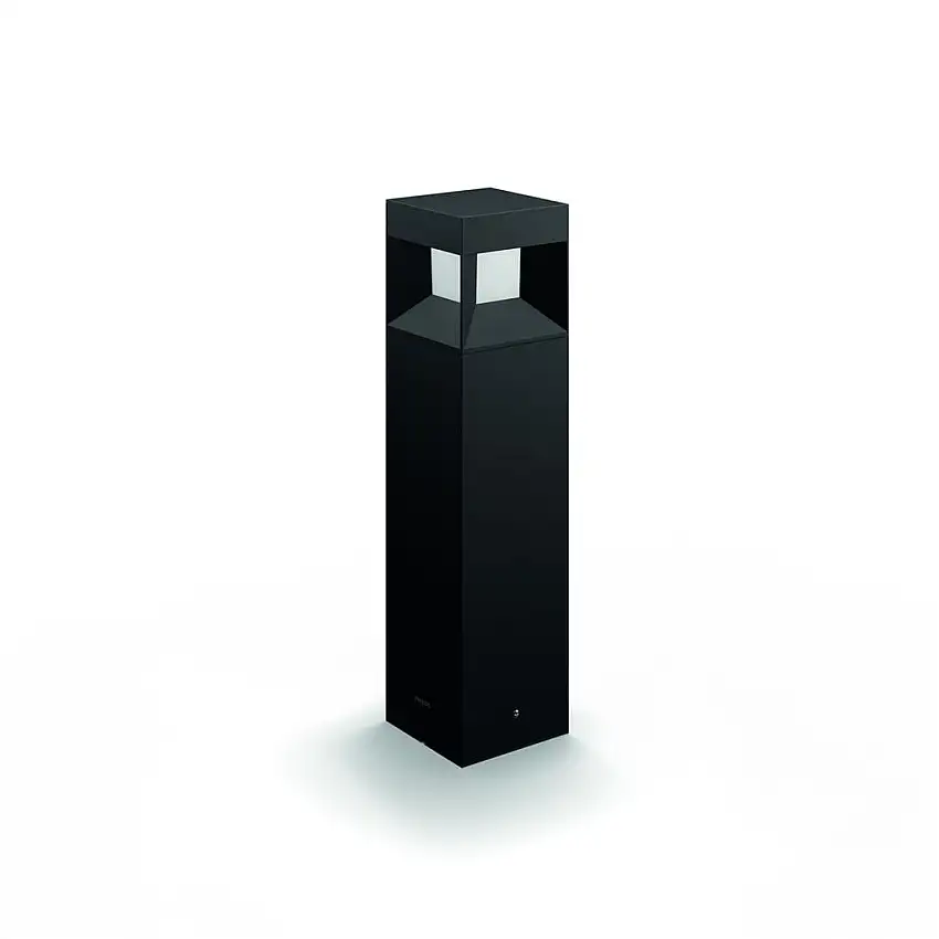 PHILIPS Parterre Säulenlampe H: 40 cm – Schwarz/Aluminium