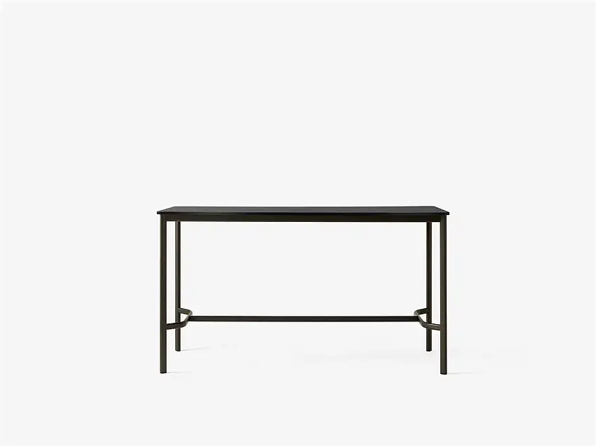 &Tradition Drip Bartisch HW64 190x80 cm - Bronzefarbenes/schwarzes Fenix Nano Laminat 0720
